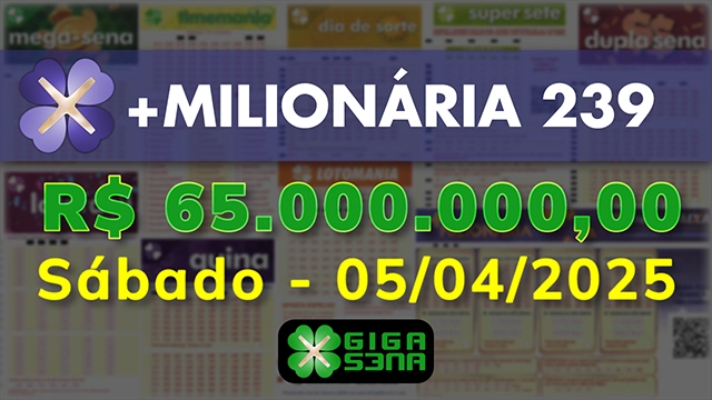 Sorteio da +Milionária 239