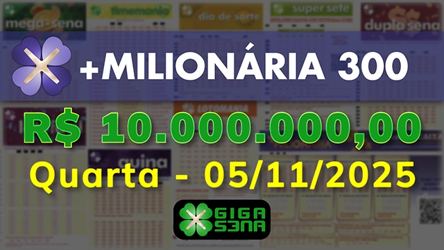 Sorteio da +Milionária 300