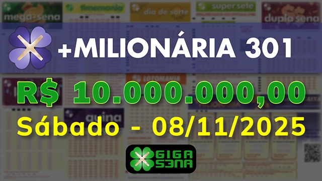 Sorteio da +Milionária 301