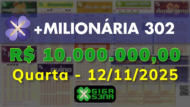 Sorteio da +Milionária 302