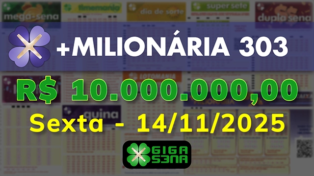 Sorteio da +Milionária 303