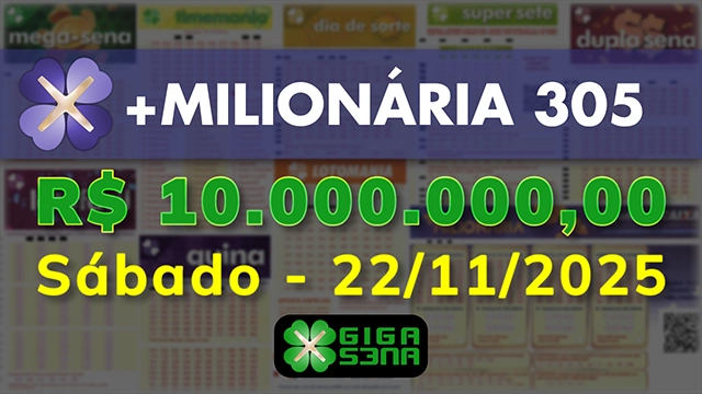 Sorteio da +Milionária 305