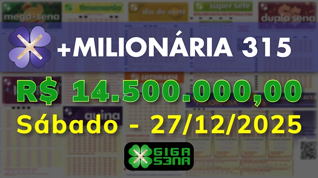 Sorteio da +Milionária 315