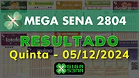 Resultado da Mega Sena 2804