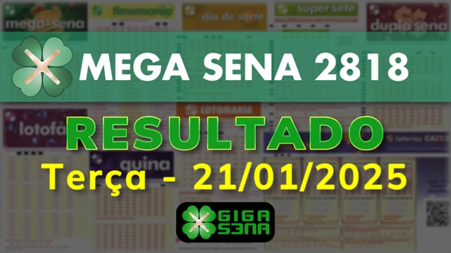 Resultado da Mega Sena 2818