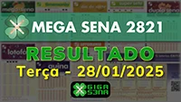 Resultado da Mega Sena 2821