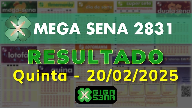 Resultado da Mega Sena 2831