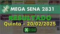 Resultado da Mega Sena 2831