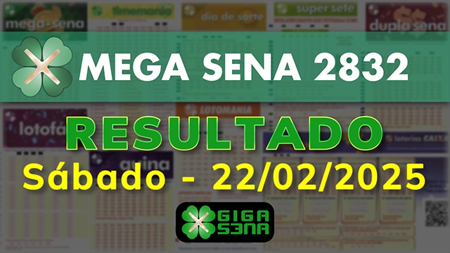 Resultado da Mega Sena 2832