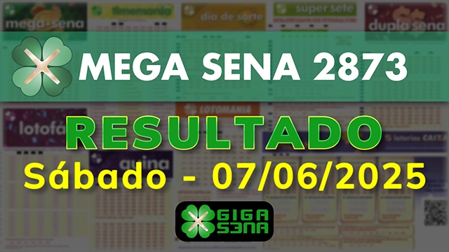 Resultado da Mega Sena 2873