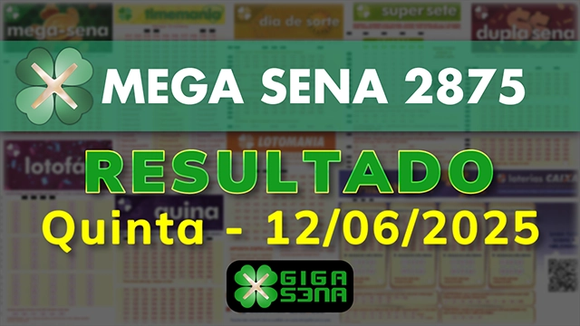 Resultado da Mega Sena 2875