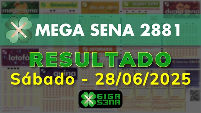 Resultado da Mega Sena 2881