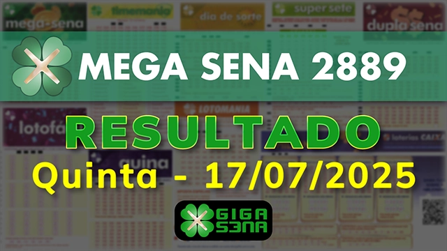 Resultado da Mega Sena 2889