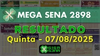 Resultado da Mega Sena 2898