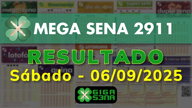 Resultado da Mega Sena 2911