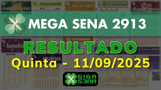Resultado da Mega Sena 2913