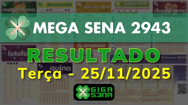 Resultado da Mega Sena 2943