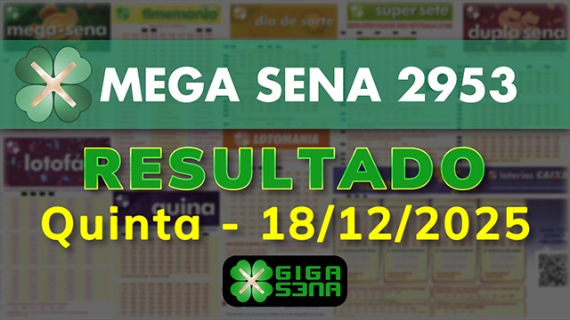 Resultado da Mega Sena 2953