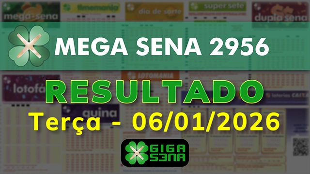 Resultado da Mega Sena 2956