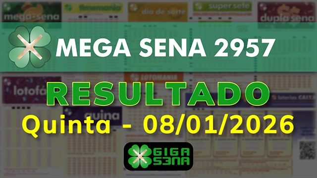 Resultado da Mega Sena 2957