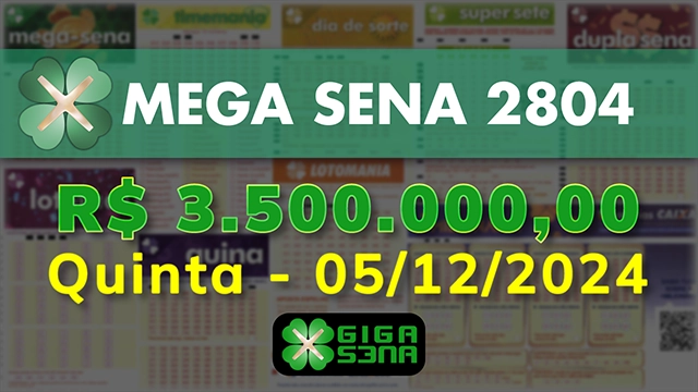 Sorteio da Mega Sena 2804