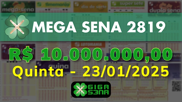 Sorteio da Mega Sena 2819