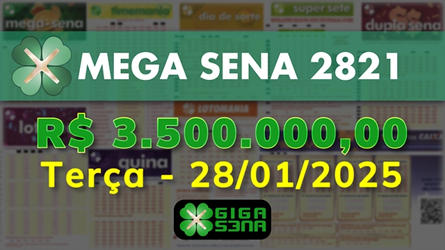 Sorteio da Mega Sena 2821