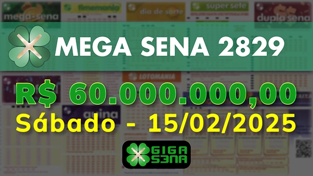 Sorteio da Mega Sena 2829