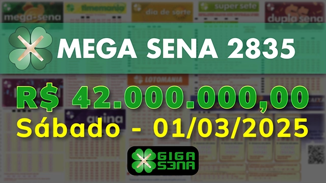 Sorteio da Mega Sena 2835