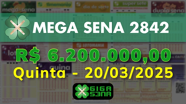 Sorteio da Mega Sena 2842