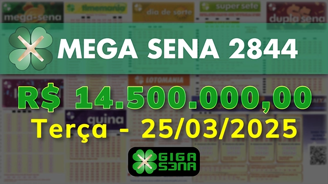 Sorteio da Mega Sena 2844
