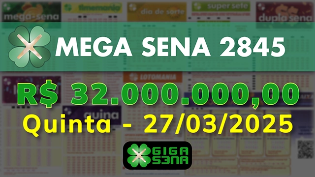 Sorteio da Mega Sena 2845