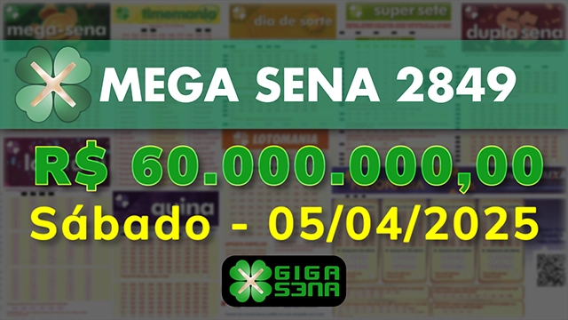 Sorteio da Mega Sena 2849