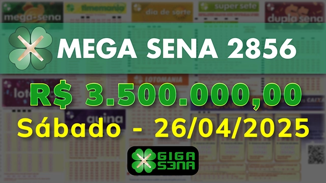 Sorteio da Mega Sena 2856