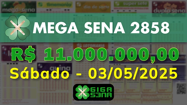 Sorteio da Mega Sena 2858
