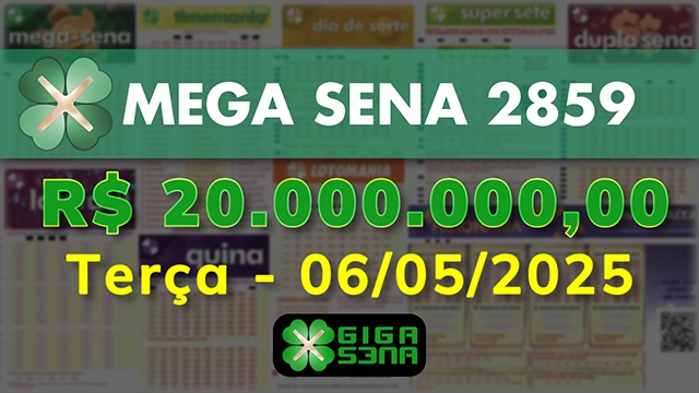 Sorteio da Mega Sena 2859
