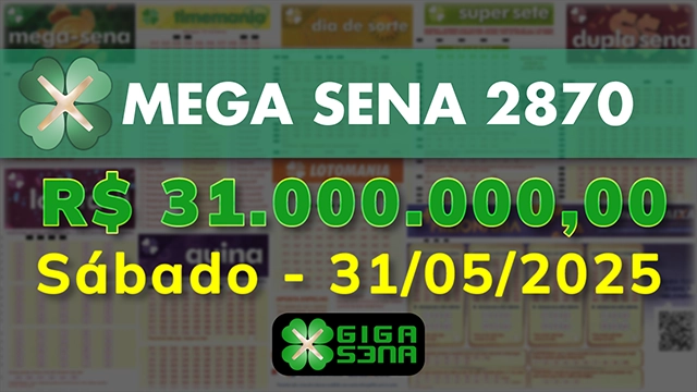 Sorteio da Mega Sena 2870
