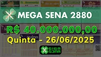 Sorteio da Mega Sena 2880