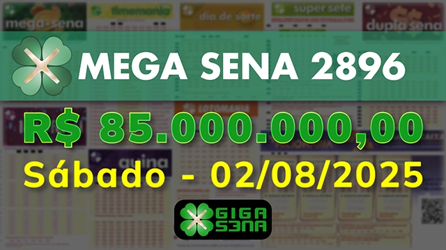 Sorteio da Mega Sena 2896