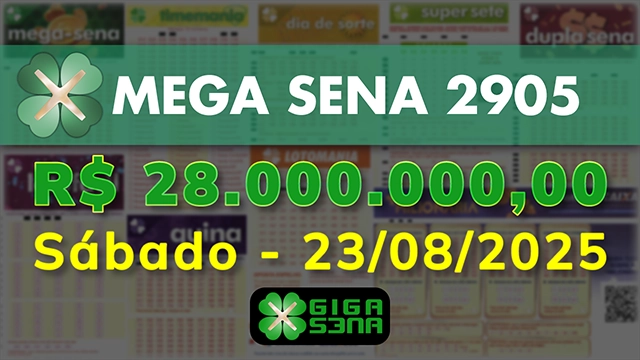 Sorteio da Mega Sena 2905