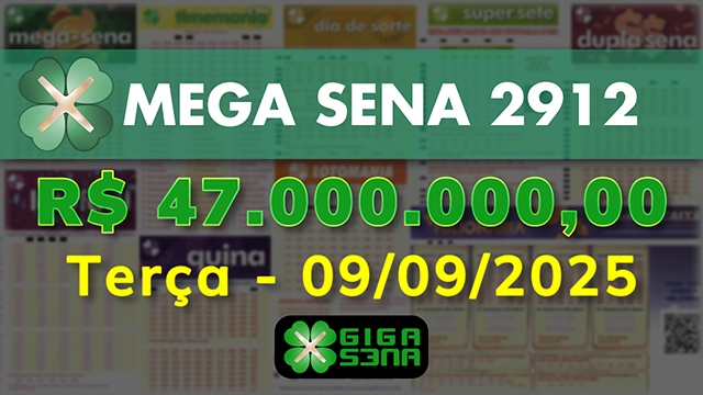 Sorteio da Mega Sena 2912