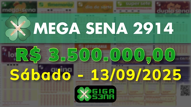 Sorteio da Mega Sena 2914