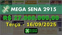 Sorteio da Mega Sena 2915