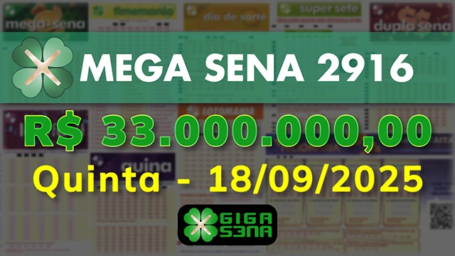 Sorteio da Mega Sena 2916