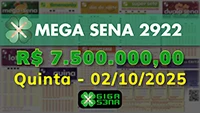 Sorteio da Mega Sena 2922