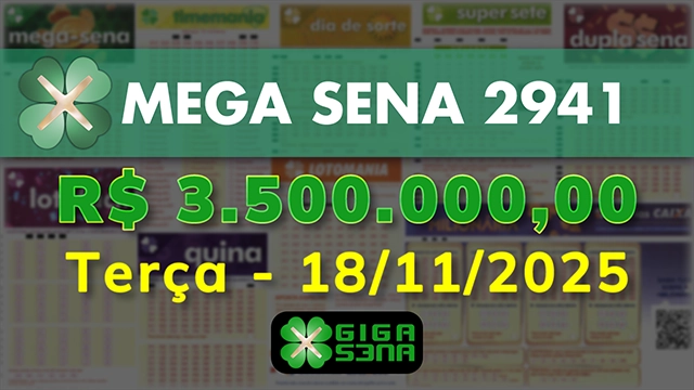 Sorteio da Mega Sena 2941