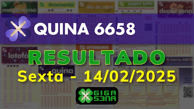 Resultado da Quina 6658