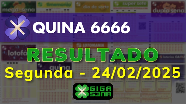 Resultado da Quina 6666