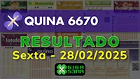 Resultado da Quina 6670