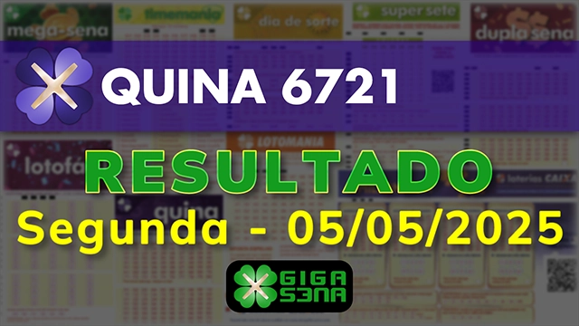 Resultado da Quina 6721